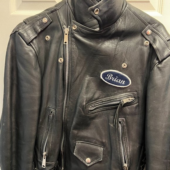 Brian Setzer Tribute, Black Leather Motorcycle Jacket - Picture 6 of 10